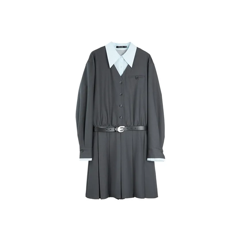 ELLE Длинное платье с длинными рукавами женское