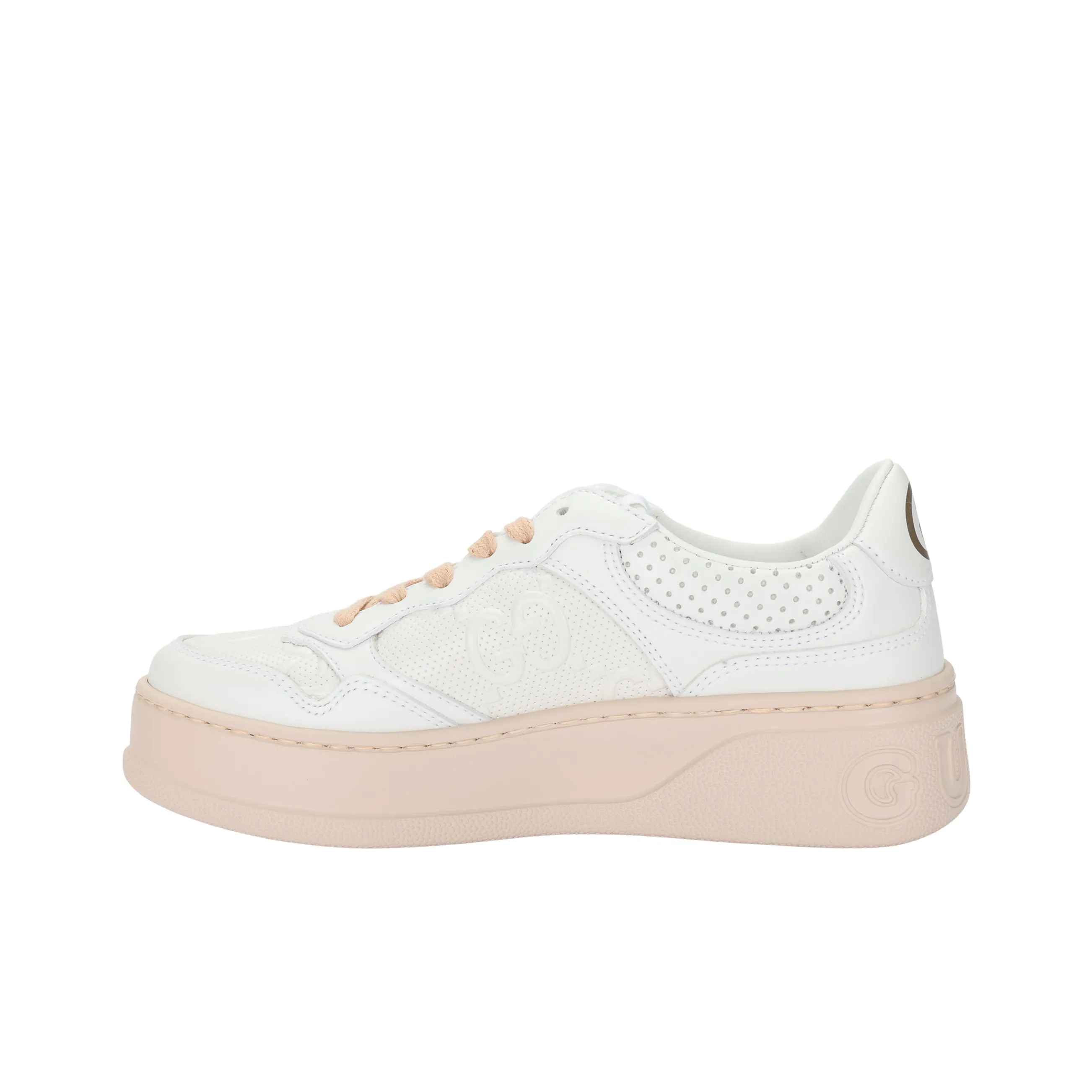 GUCCI Women's Gg Embossed Sneaker 'White Beige' Women's
