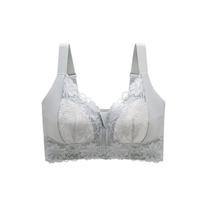 QIANLINGMEI Передняя часть Zippers Минимизация бюста Бюстгальтер Женский