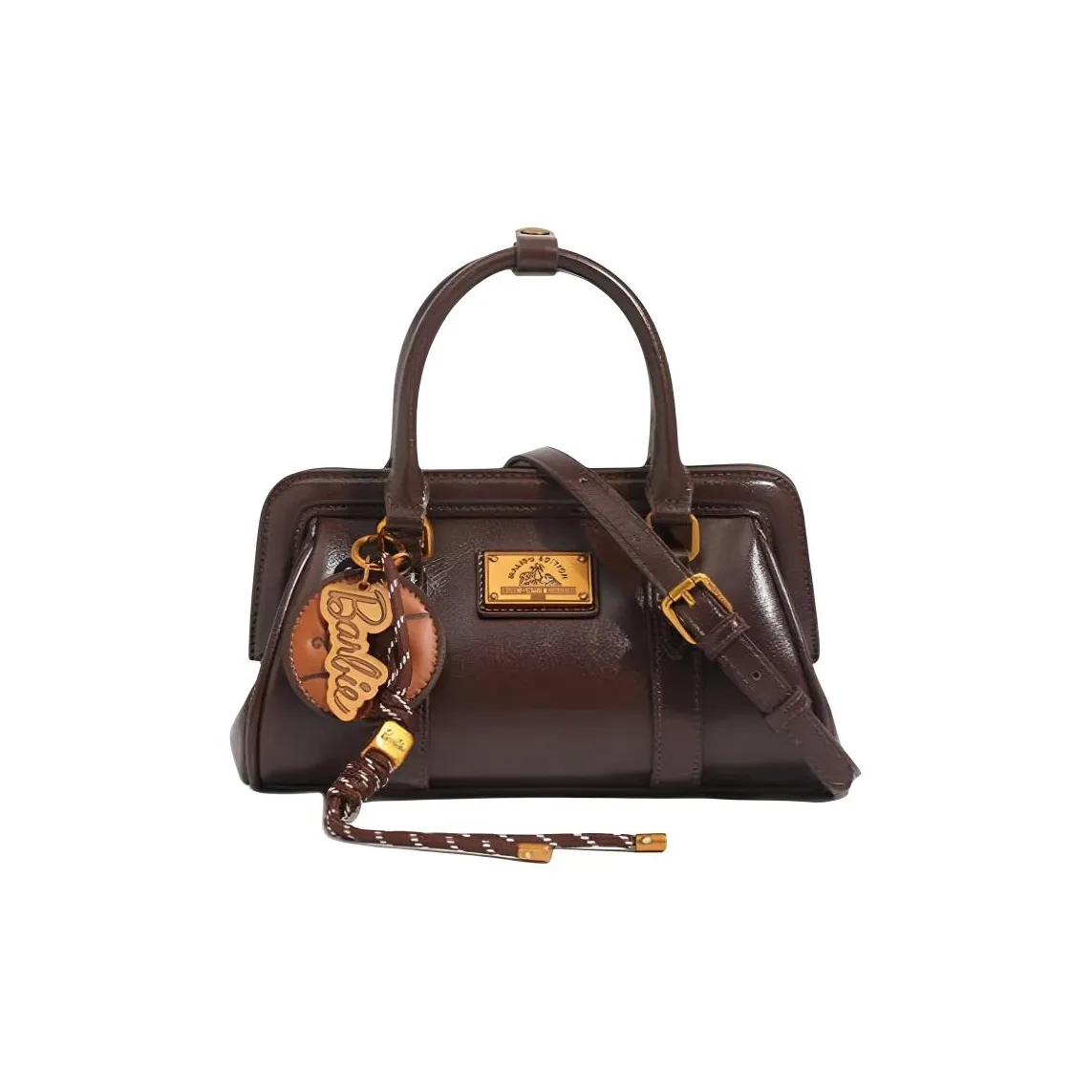 Барби ПУ (полиуретан) Сумка Маленькая Женская Коричневая Черная