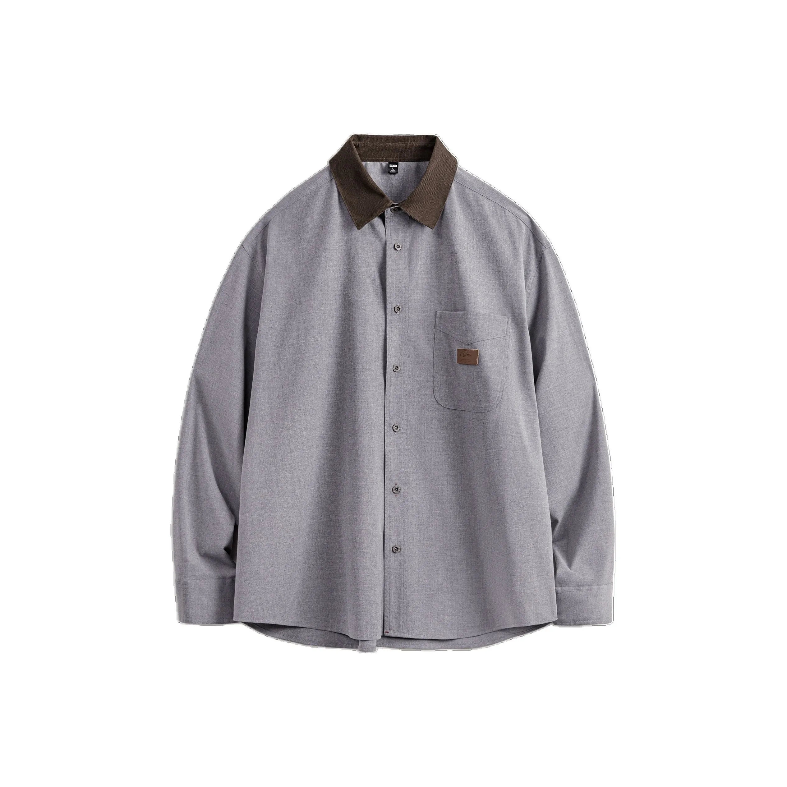 MADEN American Casual Метеоритный серый Мужские рубашки