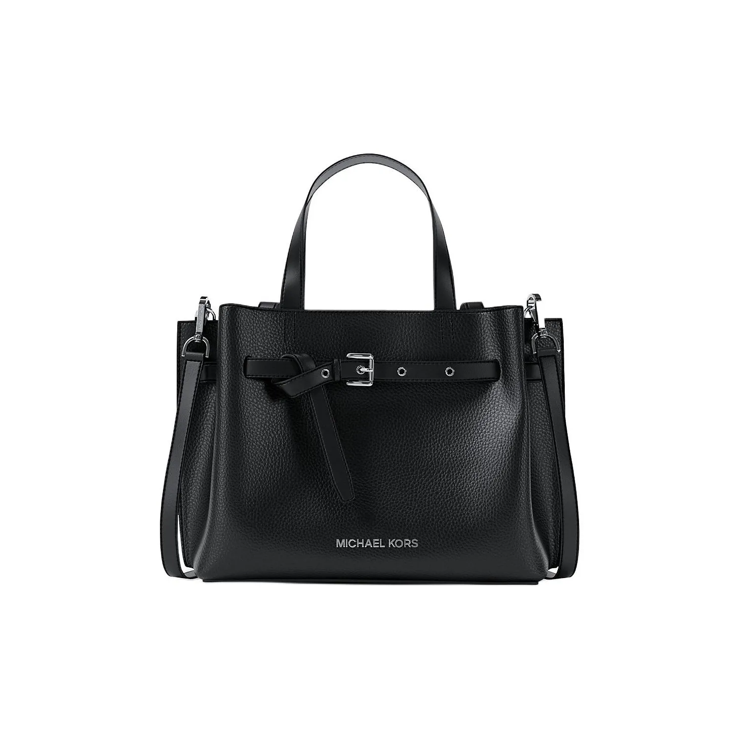 MICHAEL KORS Эмилия Спилок Коровьей Кожи Одно Плечо Сумка Маленькая Женская Черная