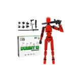 조립 Man 피규어 레드 [3 손 스타일 + 4 무기/고급 박스 세트]