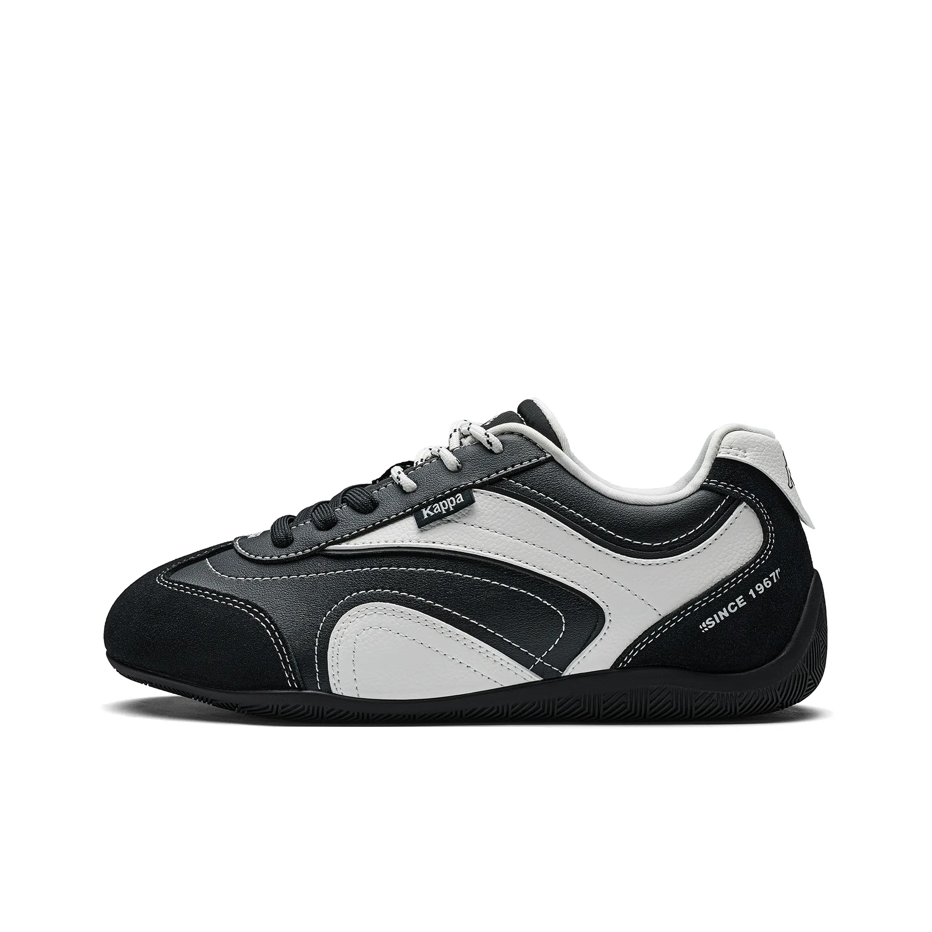 KAPPA Спина до Спины Обмотка Износостойкие и Противоскользящие Низкие Беговые кроссовки Женские Черный Белый