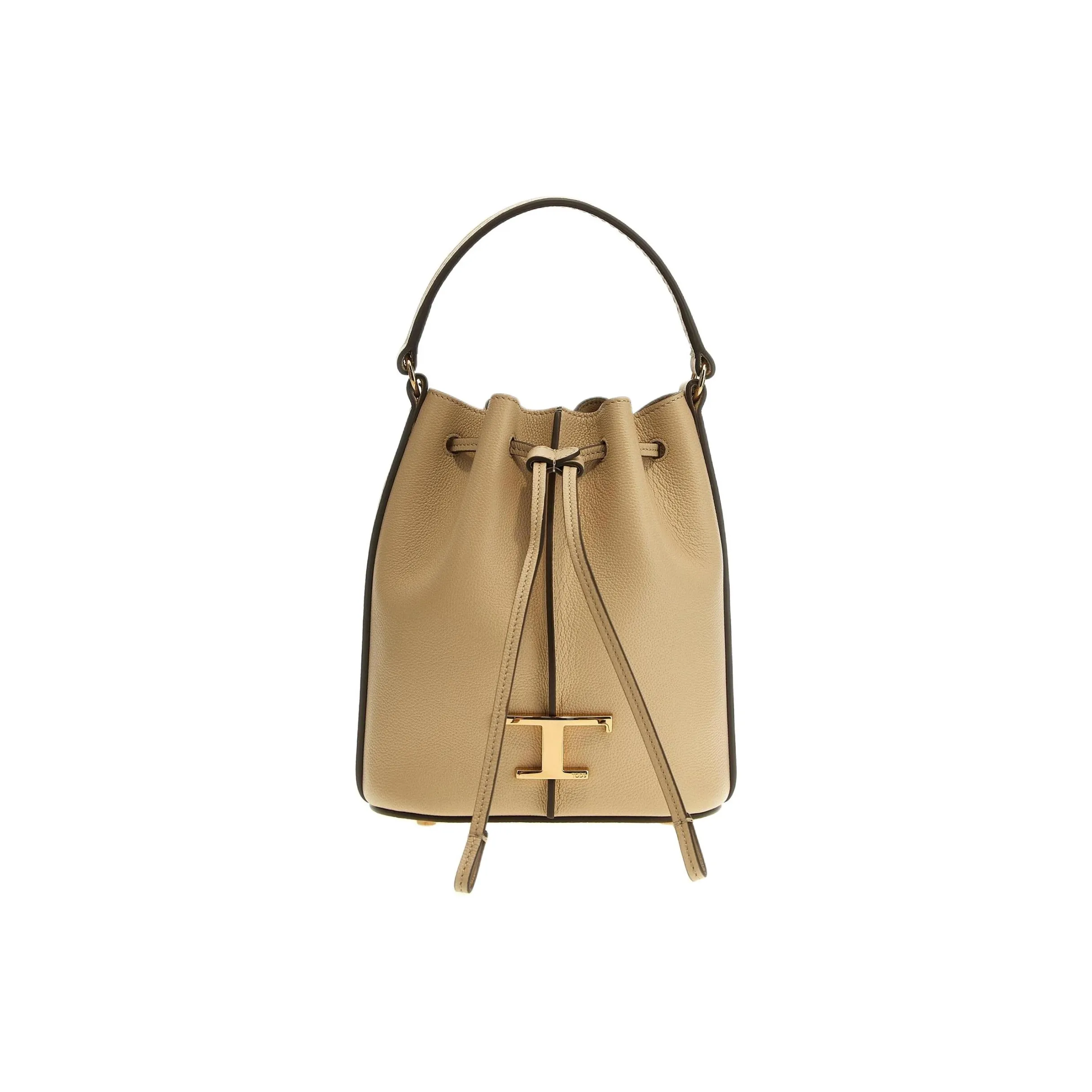TOD'S Logo Charm Drawstring Bucket Bag