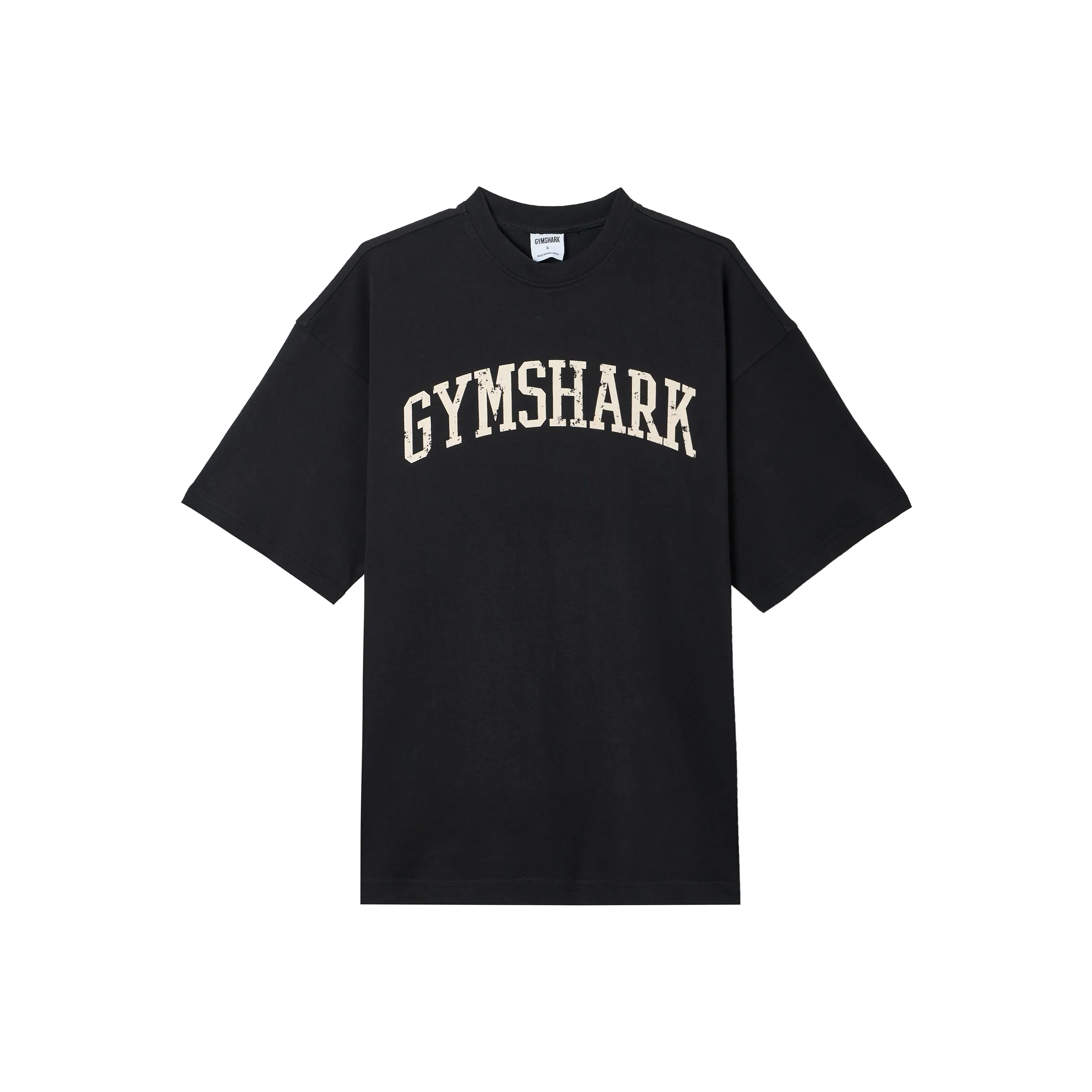 GYMSHARK Drop Shoulder Sleeve T Shirt Men's Black