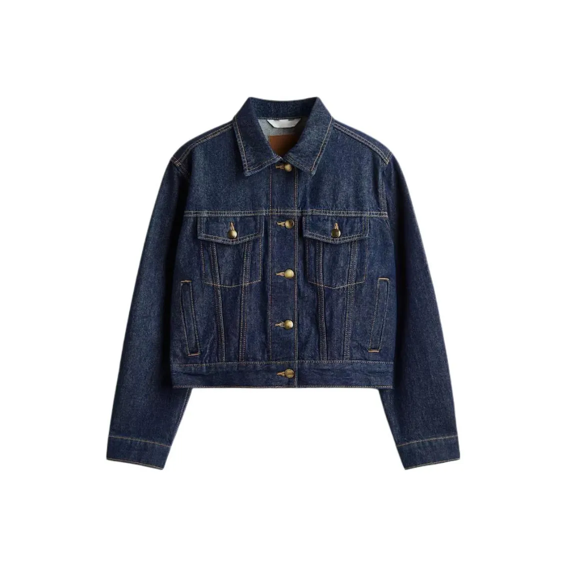 H M Темный деним синий женский куртка