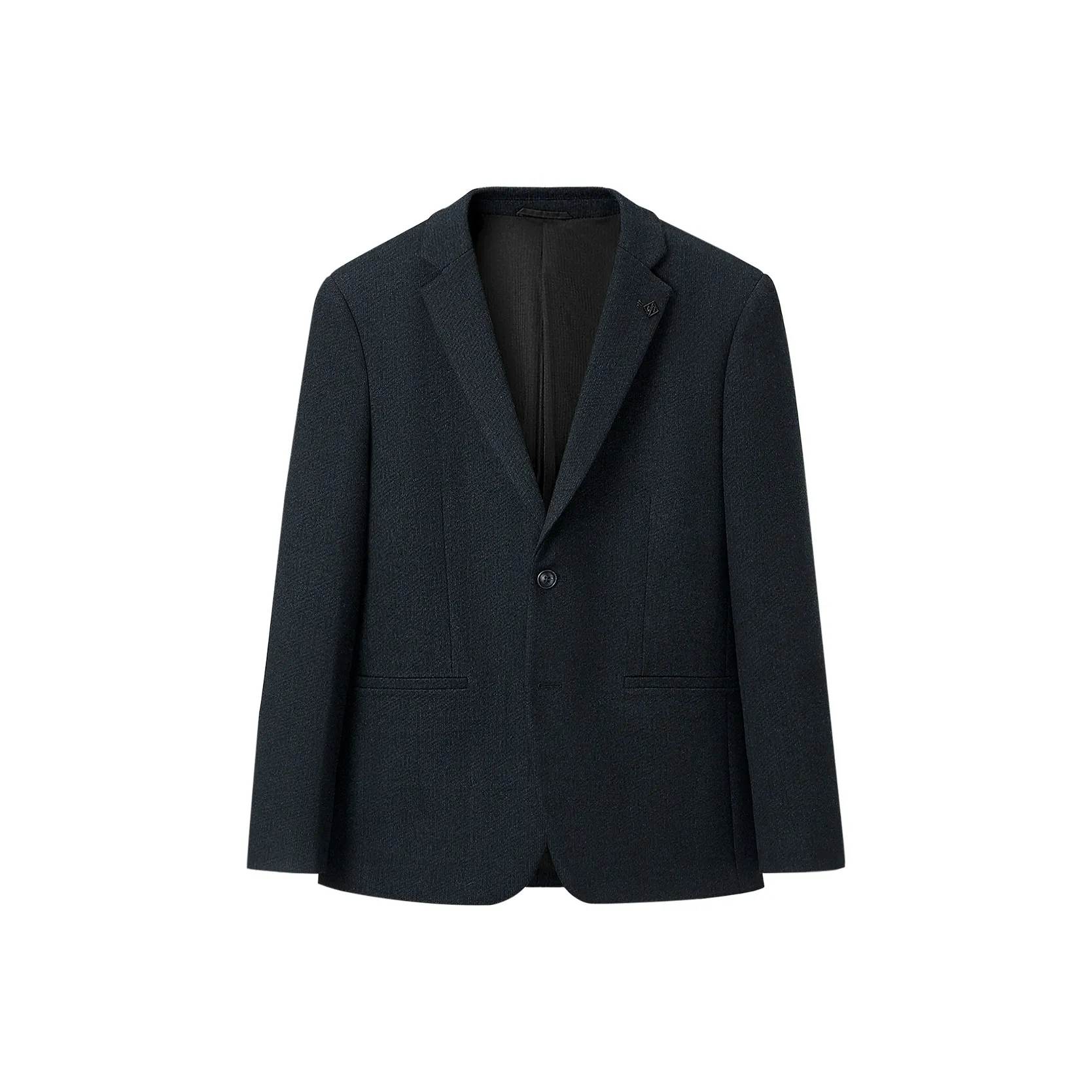 HLA Темно-синий Синий Узор D3 Мужской Деловой Костюм