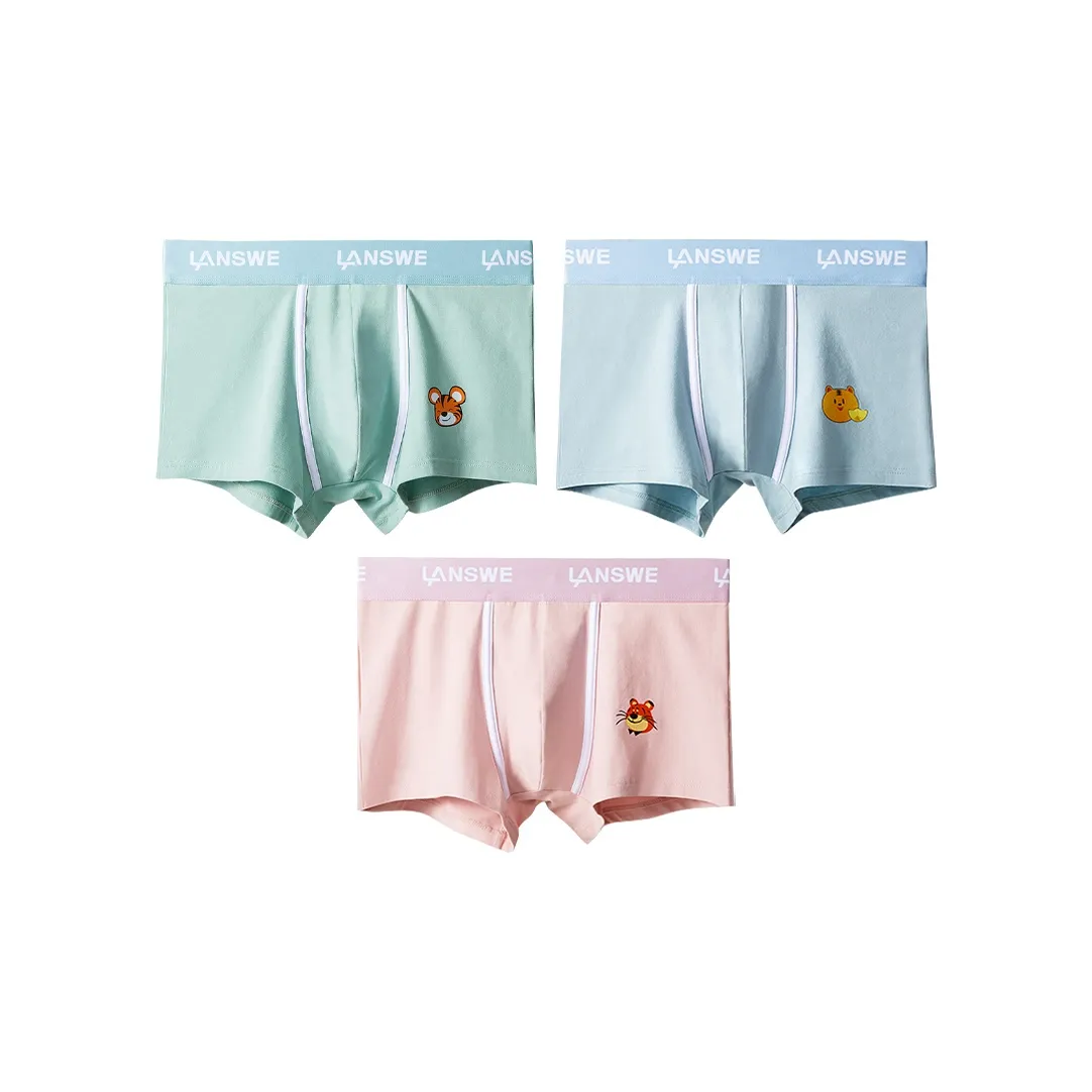 Lanza [3 упаковки] Розовый + Зеленый + Синий Мужские боксер-шорты