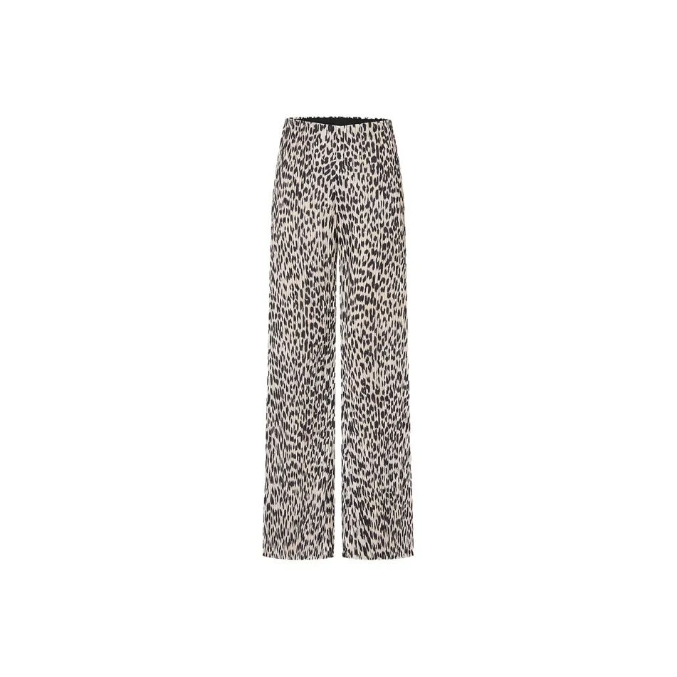 MOCO Повседневные брюки Женские Верблюжий коричневый Леопардовый принт