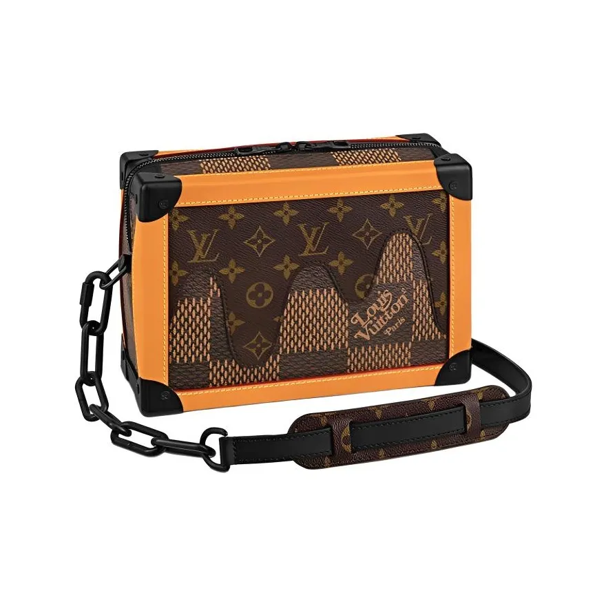 LOUIS VUITTON X Nigo Soft Trunk Damier Ebene Giant Brown
