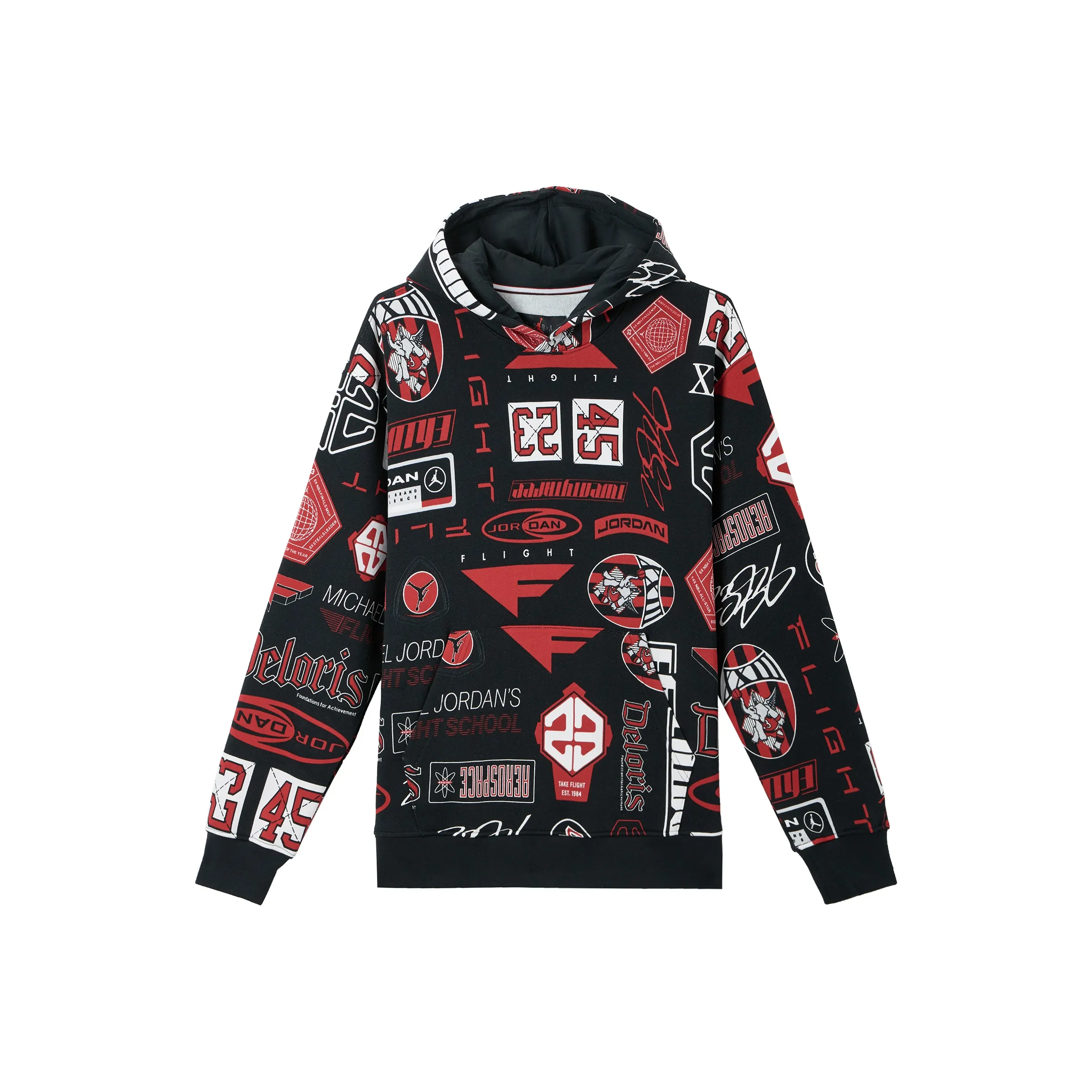 Jordan Essentials Свитшот Мужской Черный Кампус Красный