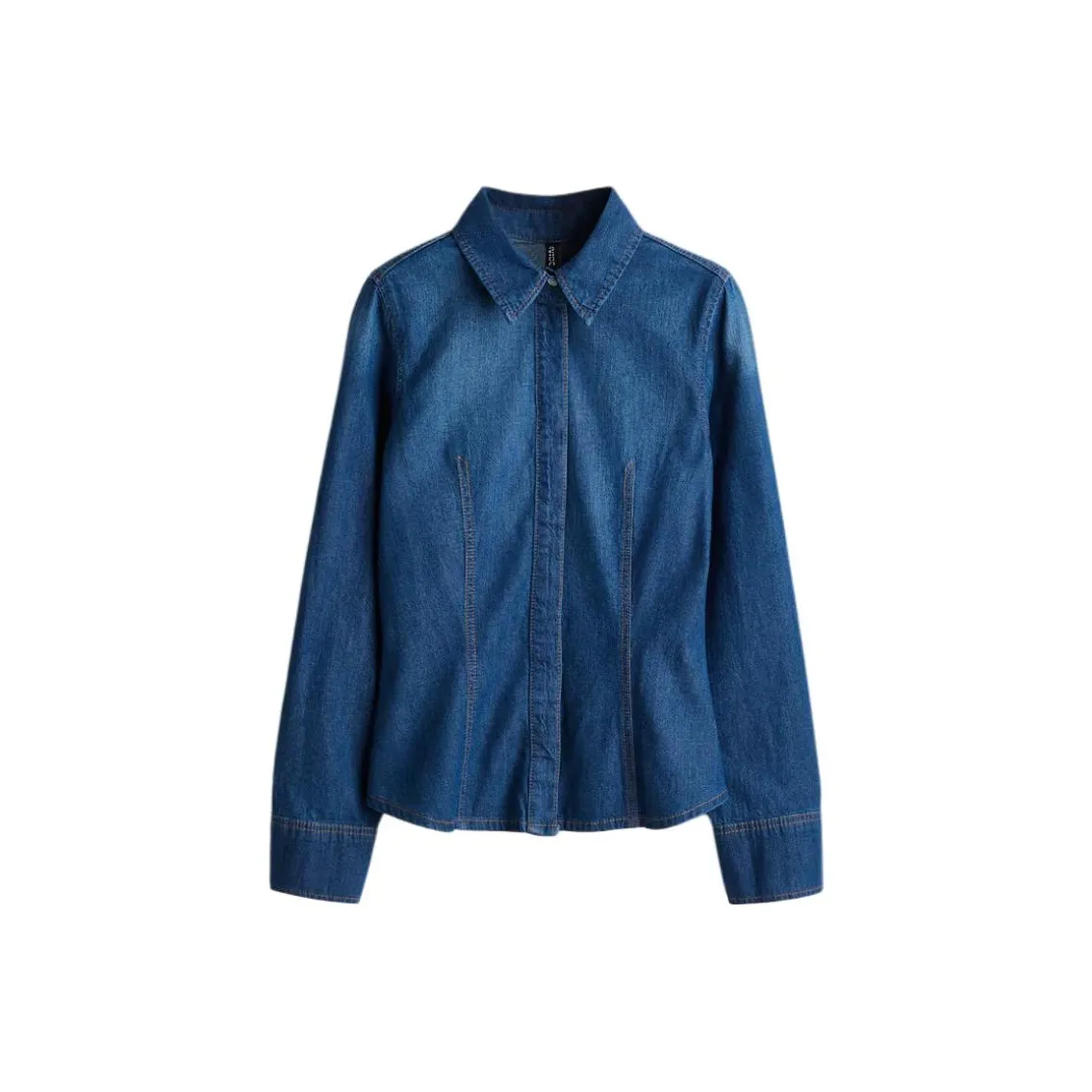 H M Темно-джинсовый синий женский топ