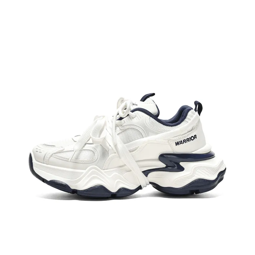 Warrior Slip-resistant Abrasion-resistant Breathable Low-Top Footwear Women's White Dark Blue Warrior Противоскользящий Устойчивый к истиранию Дышащий Низкий Топ Обувь Женская Белый Темно-синий