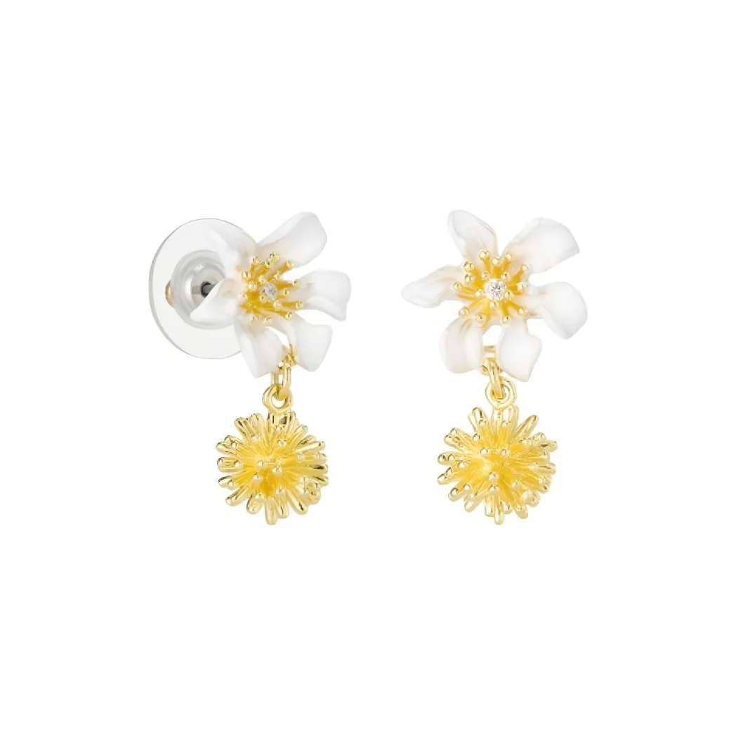 LES NEREIDES Ручная работа Эмаль Серьги Женские Золото