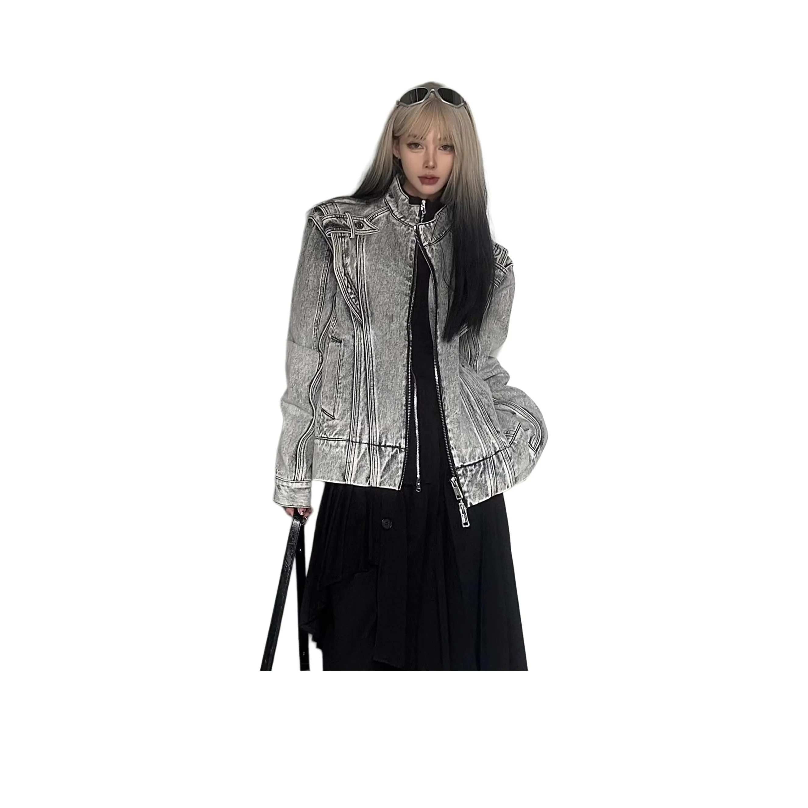 NOAHGIGI Серый Унисекс Джинсовые куртки