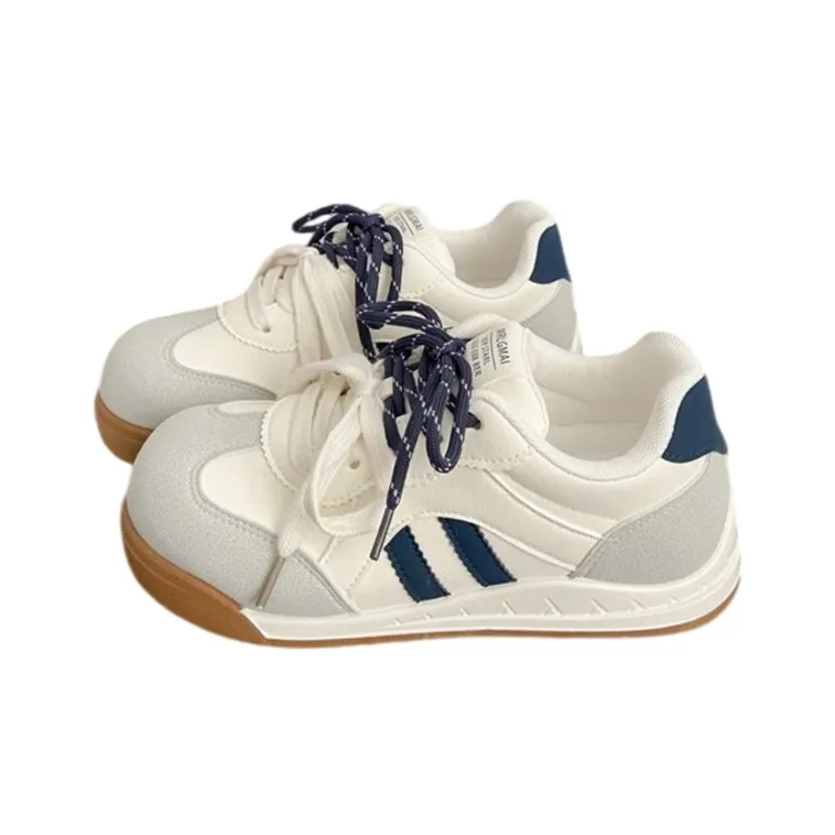 GULIA Устойчивая к истиранию Низкая Обувь Повседневная Женская Белая Синяя