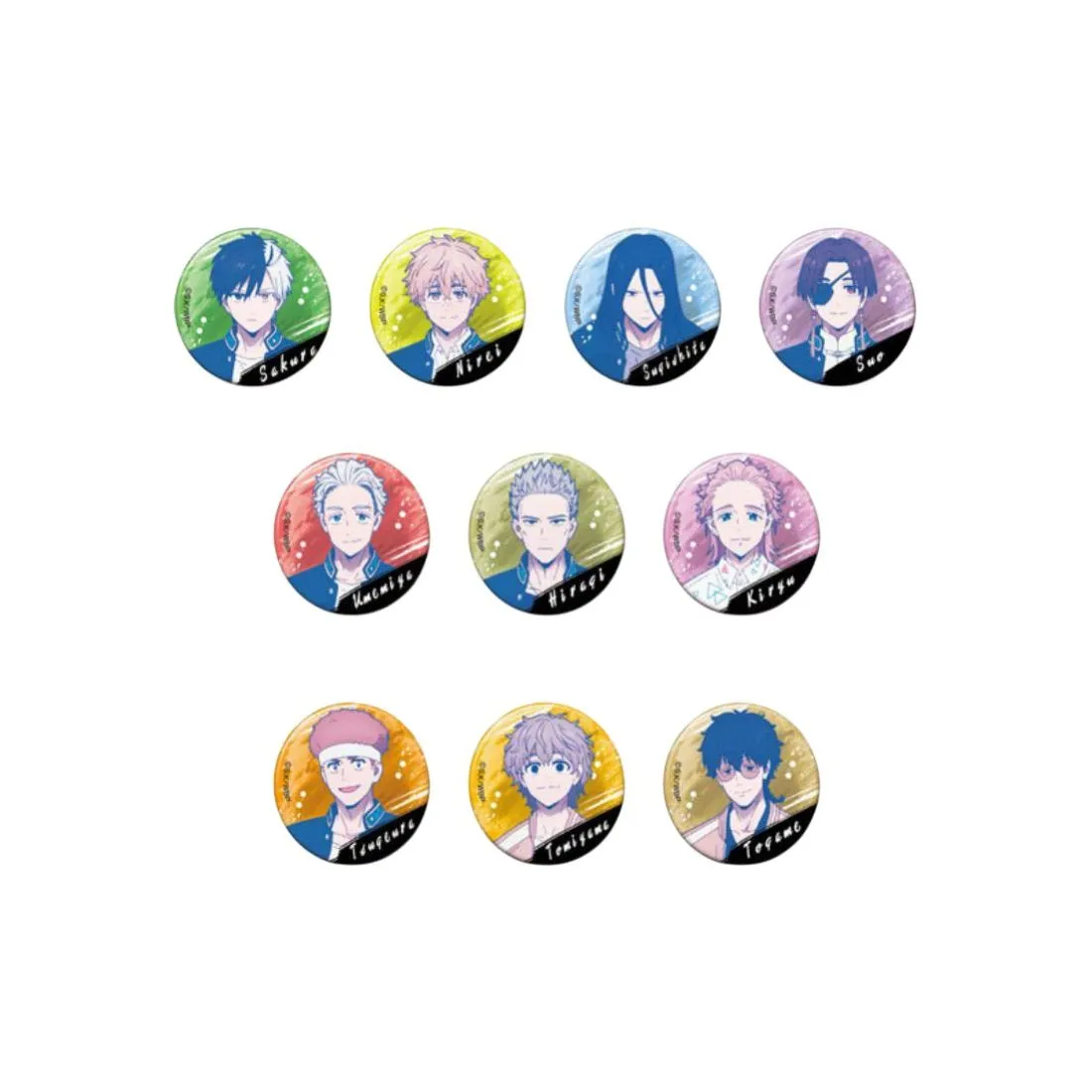 BANDAI Ветер Breaker Акварель Позиционирование стиля Значок Значки