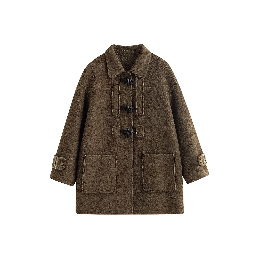 Inman Толстый Текстура Термический Элегантный TREASURE Совместный Бренд Уменьшение Доступный Шерстяной Мода ATMOSPHERE Куртка Женская