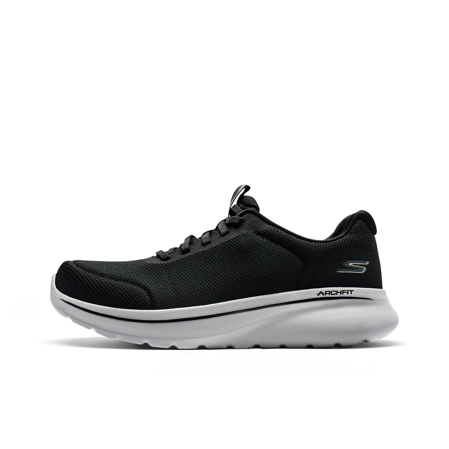 Skechers Go Walk Arch Fit Низкий Топ Беговые кроссовки Мужские Черный Серый