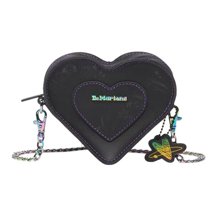 Dr.Martens Сумка из коровьей кожи форма сердца мини женская черная
