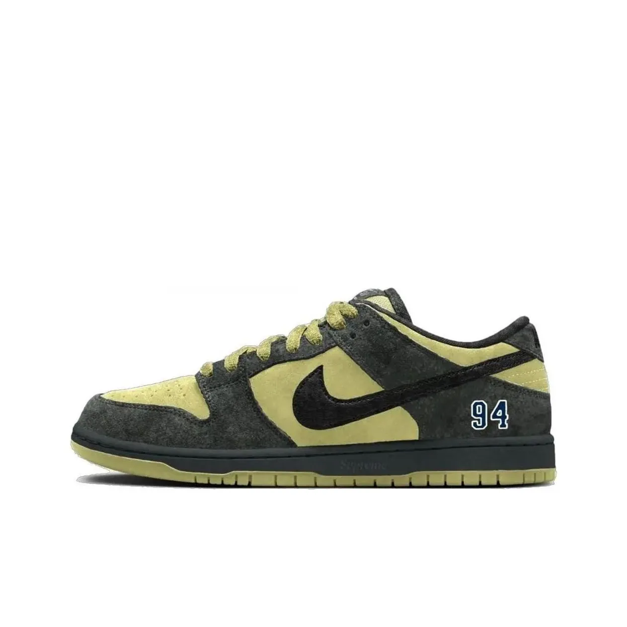 Nike x Supreme Dunk SB Slip Resistant Abrasion Resistant Low Топ Скейтборд Кроссовки Унисекс Желтый Черный
