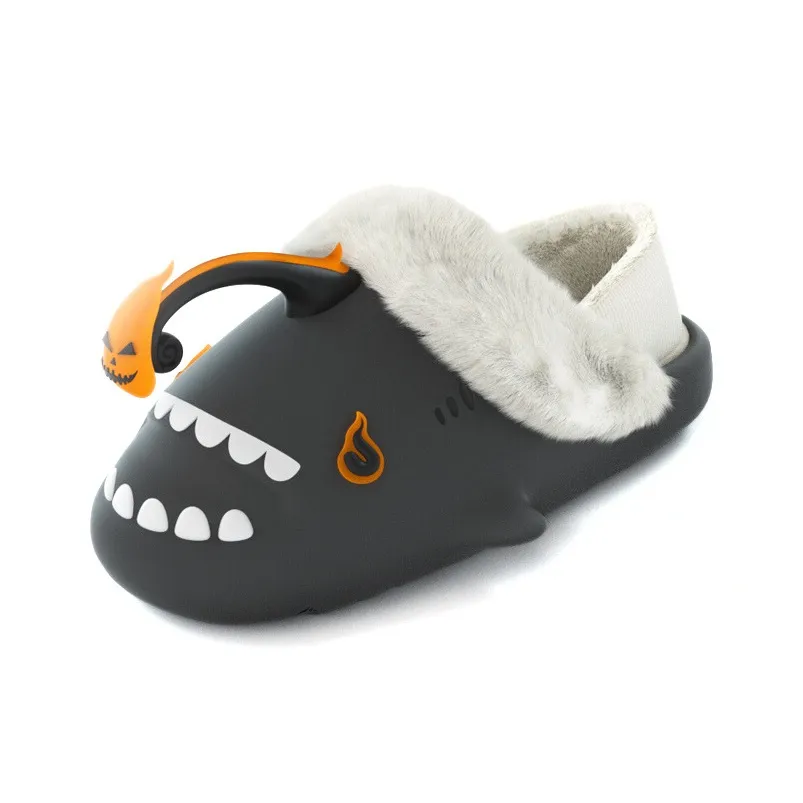 HelloSlippers Shark Winter Sharkicks Winter Призрак Пламя Тыква Домашние тапочки с каблуком унисекс
