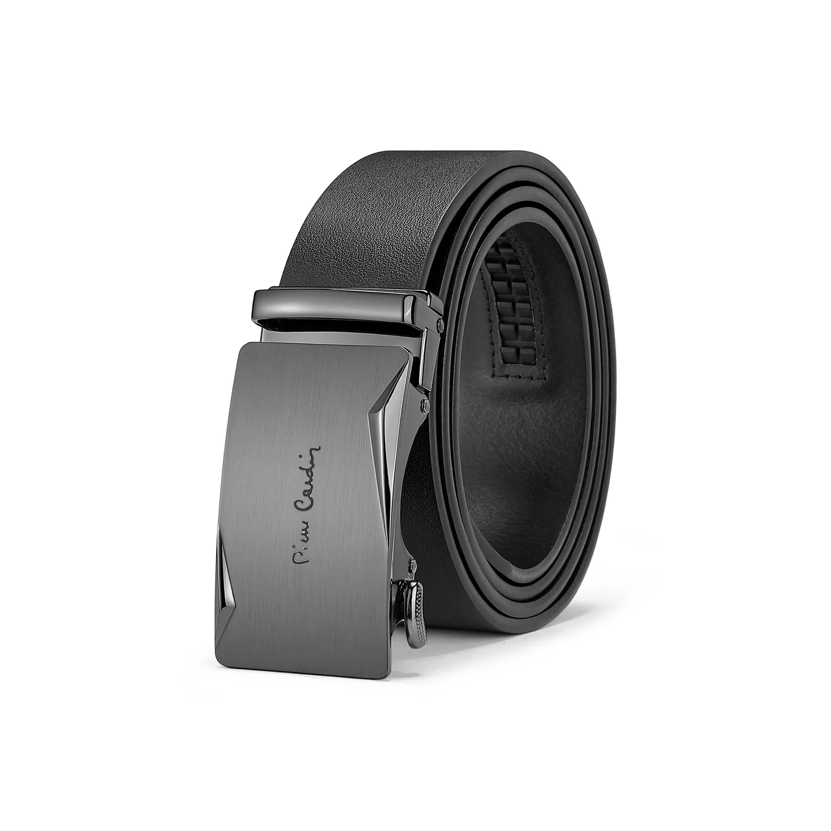 PIERRE CARDIN Ремни из крупнозернистой текстуры коровьей кожи Мужской Черный 3,45CM