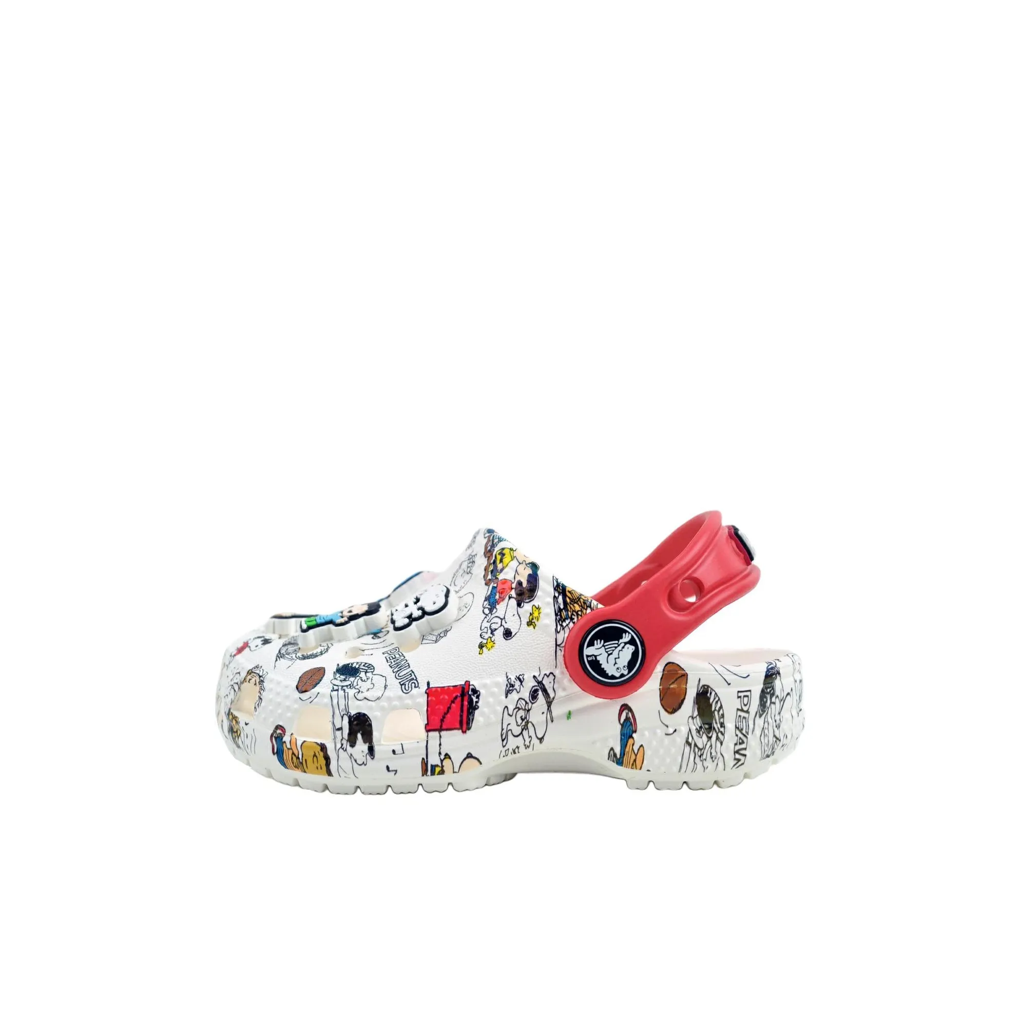 Crocs Classic Clog Амортизация Сандалии Белый Красный Детский