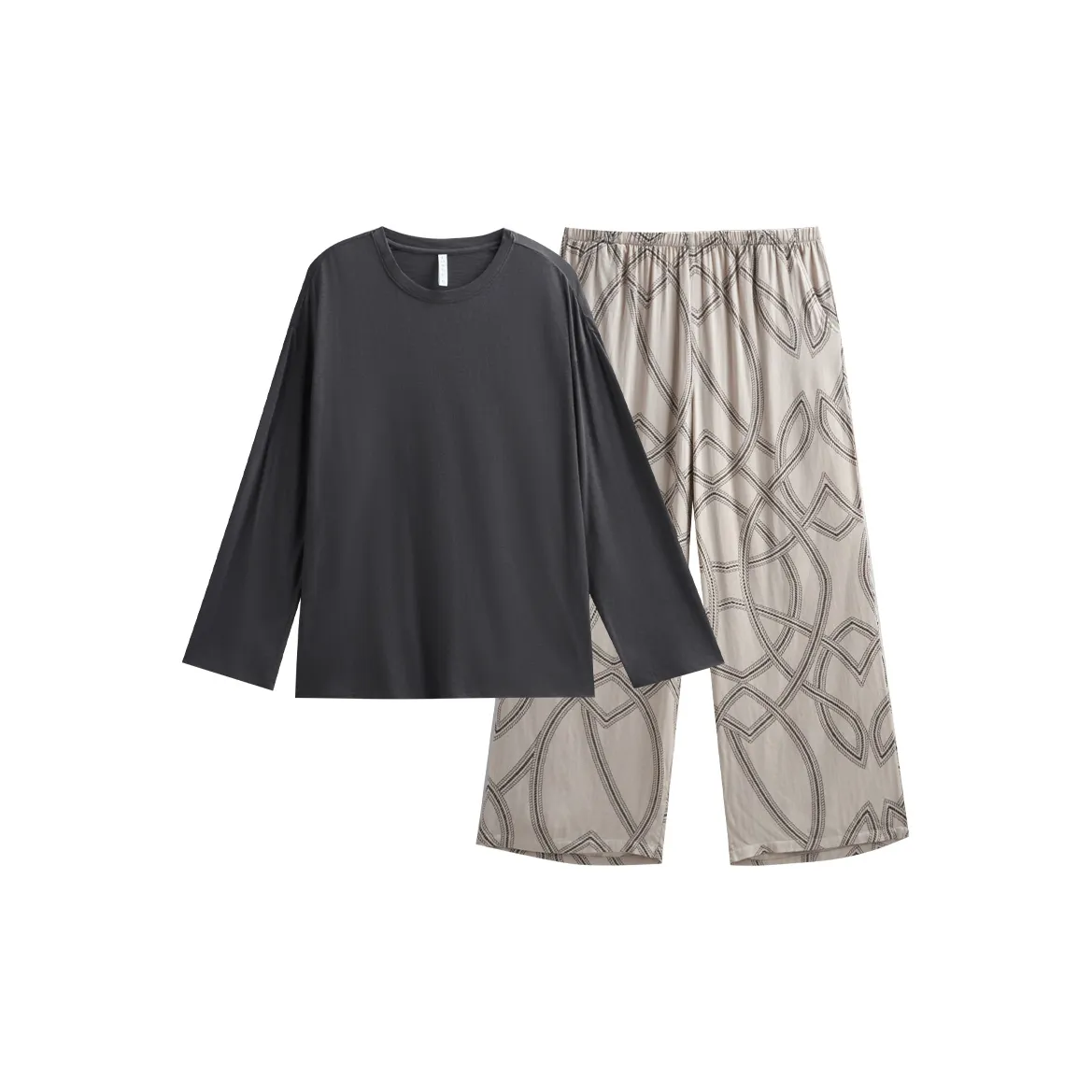 Same Language Пижамный комплект Женские Wabi Sabi Черный · Серо-белые полосы