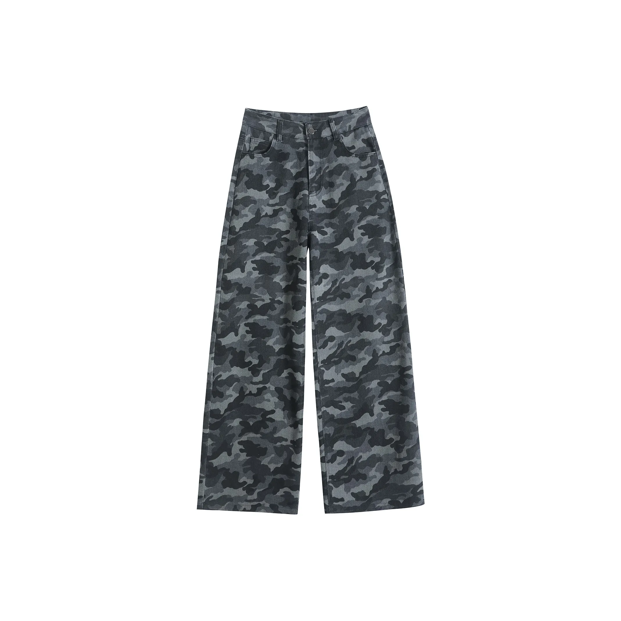 SNZX Камуфляж Стандартные Широкие Брюки Женские Джинсы