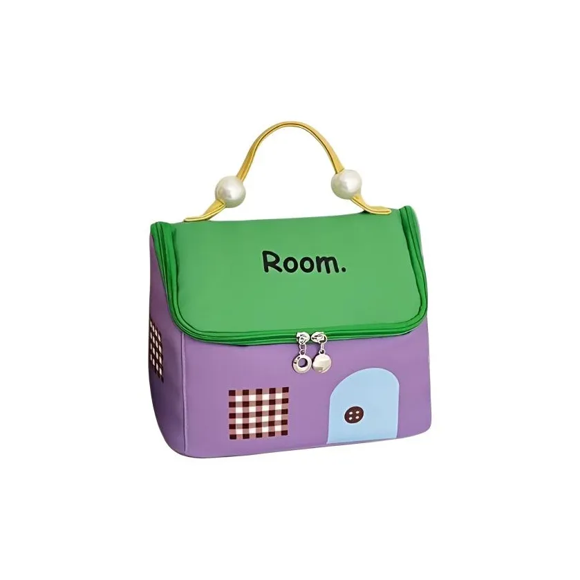 SMVP 2025 Makeup Bag Cute Portable Large Capacity Portable Cosmetic Storage Bag С отделениями для путешествий