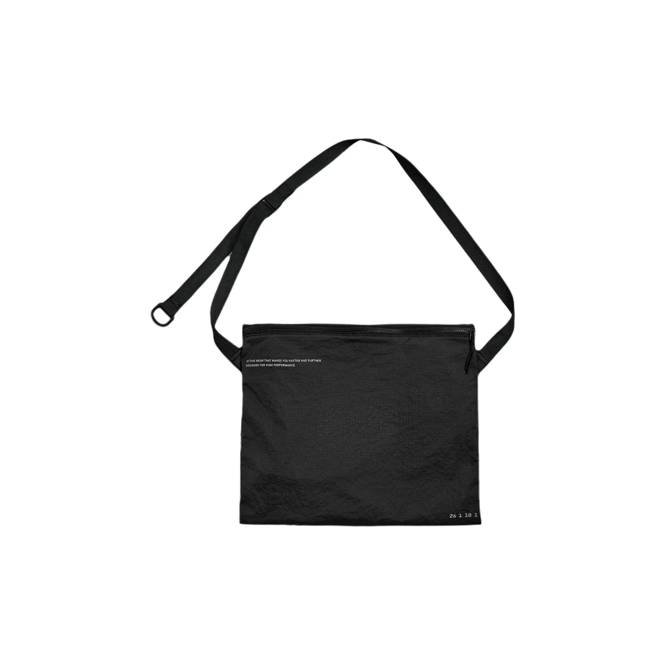 ZARA Полиамидная сумка через плечо унисекс угольно-серого цвета