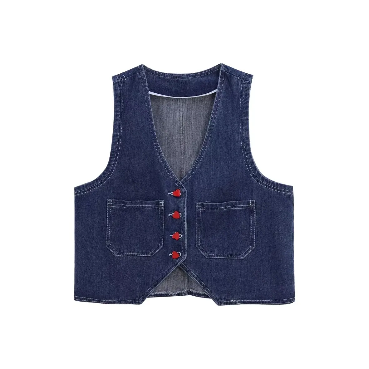 YEARNED Синий Женский жилет