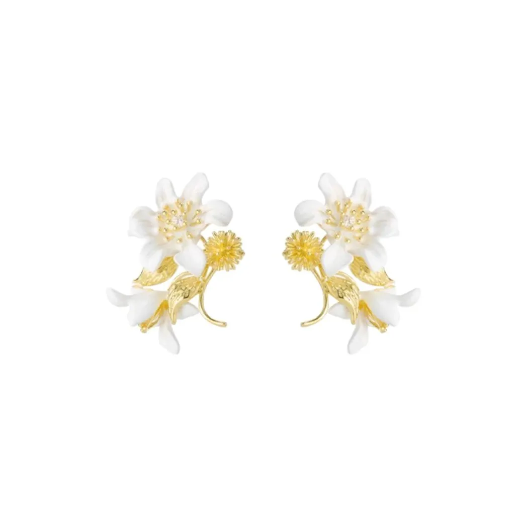 LES NEREIDES Ручная работа Эмаль Нижняя заколка Серьги On Женские Золото