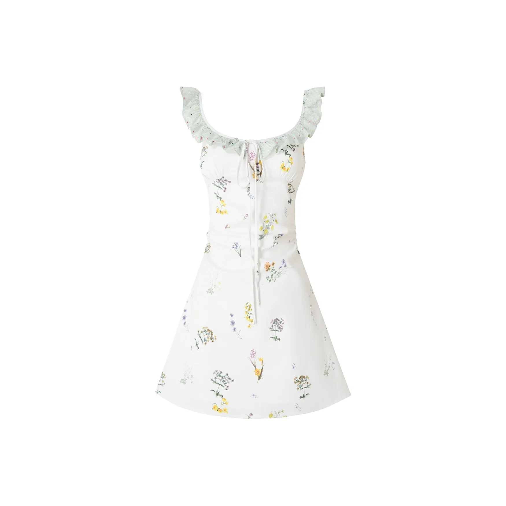 UENA Квадратный воротник A-линия Slip платье Женское