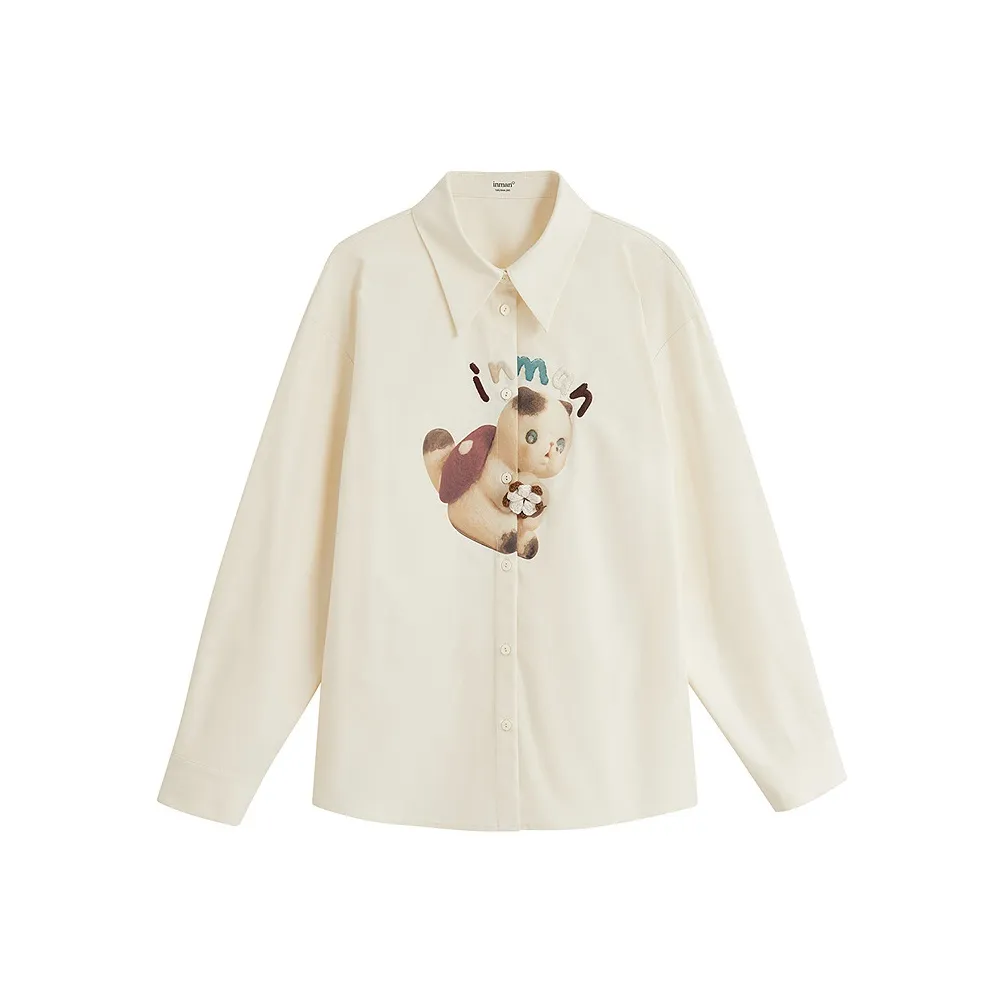 Inman TREASURE Похудение Предосенний Комплект Элегантность Доступный Вечный Модный ATMOSPHERE Рубашка Женская