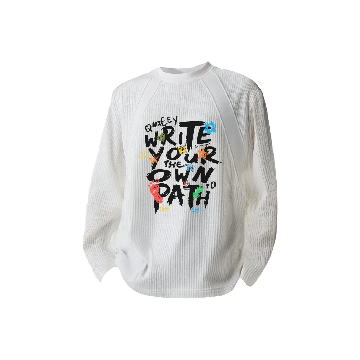 Qnxeey Длинный рукав T-рубашка унисекс