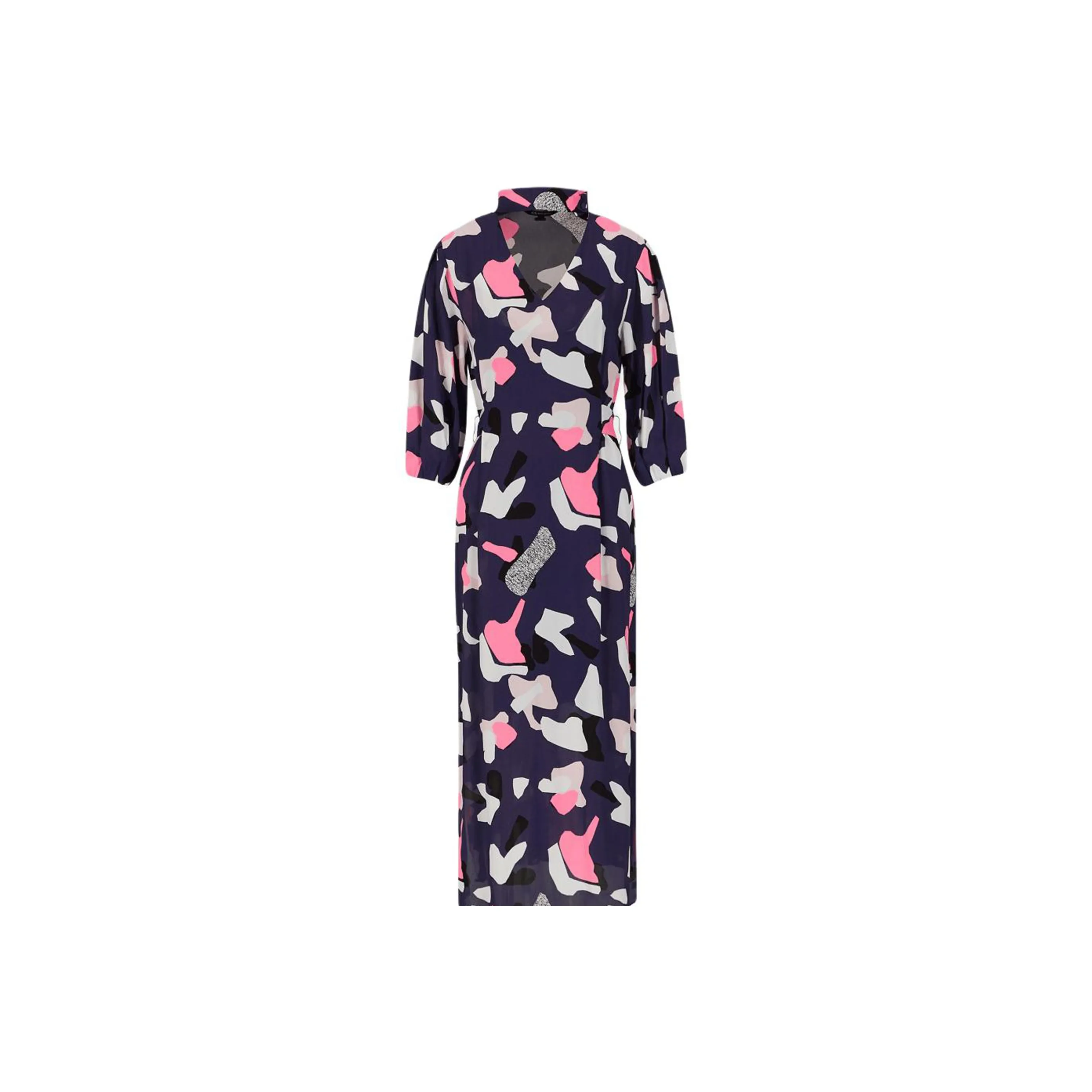 ARMANI EXCHANGEAE Длинное платье с длинными рукавами женское фиолетовое