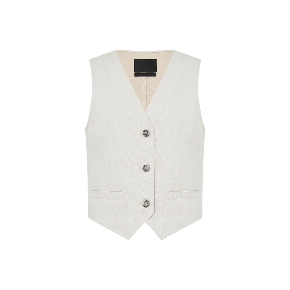 MO CO Деним Белый Женские Жилеты