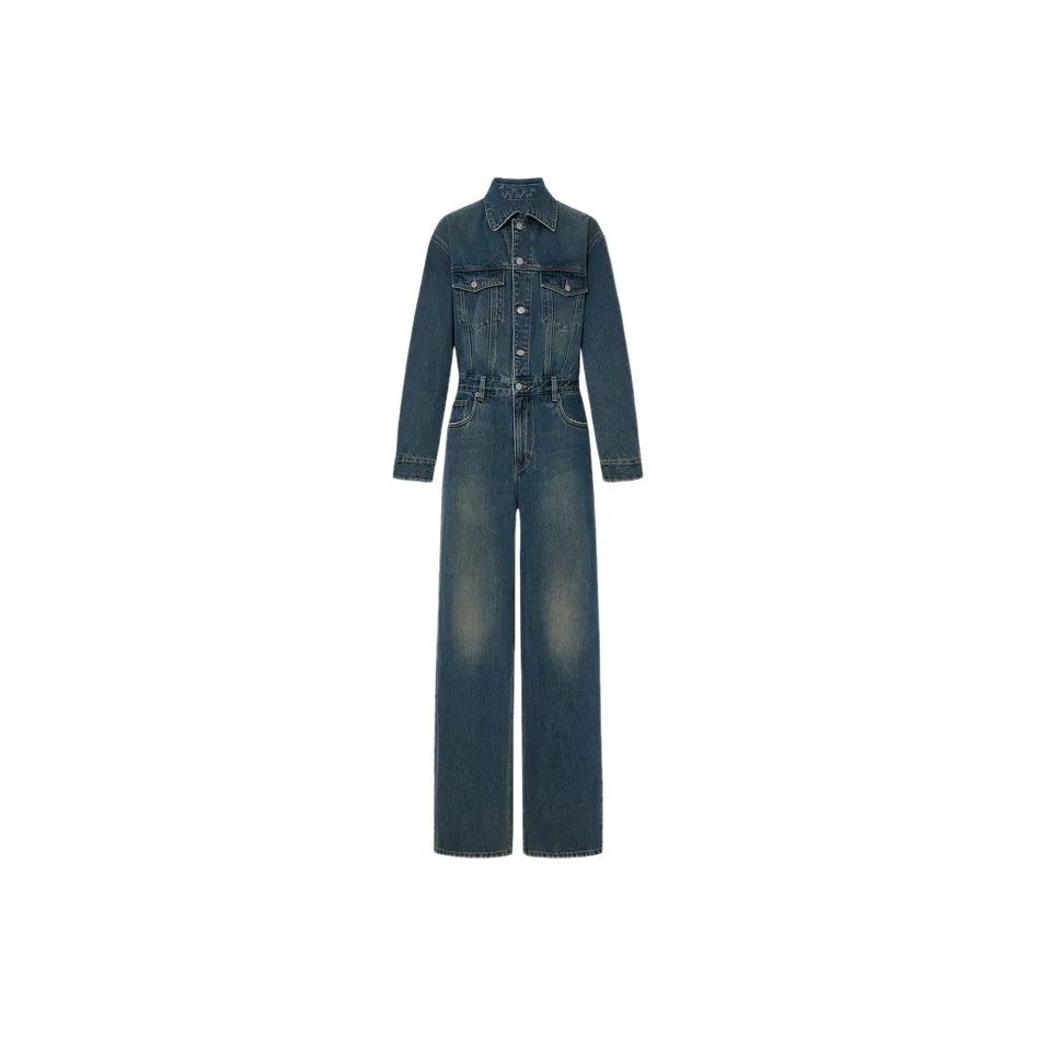 MOCO Комбинезон Женский Джинсовый Синий