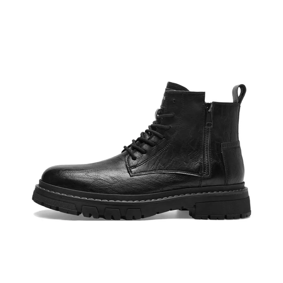 Cabbeen Ankle Boots Men Black