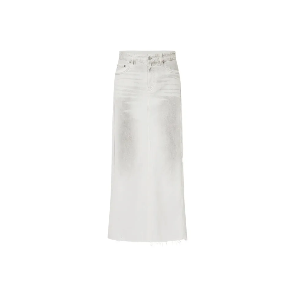 MOCO Denim Long Skirt Women's Denim White