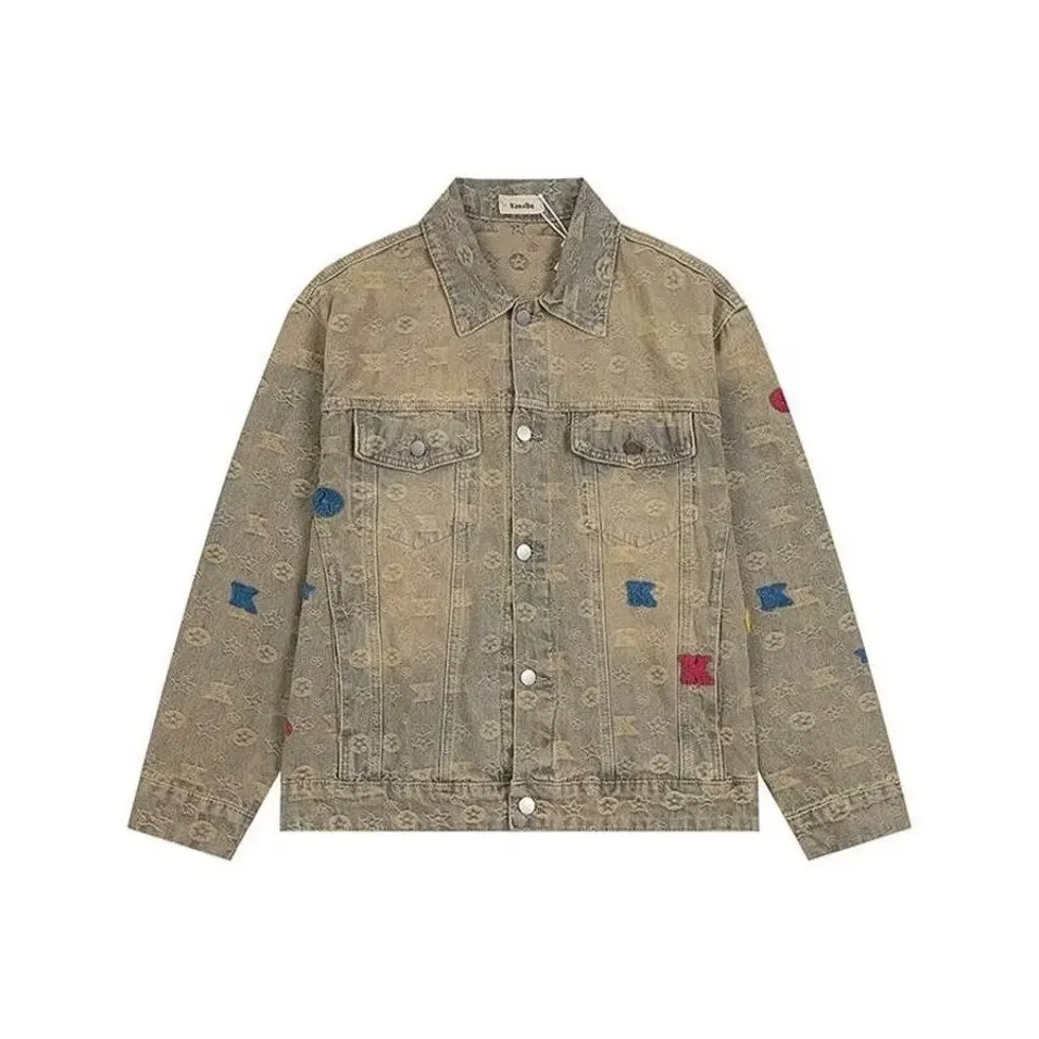 THE AIER Желтый Грязь Унисекс Джинсовые Куртки