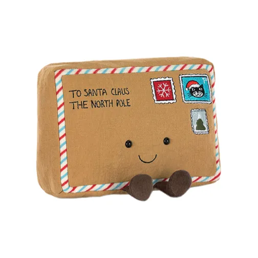 JELLYCAT Christmas Series Кукла "Письмо к Санта-Клаусу" Плюшевая кукла 12 см Высота в сидячем положении