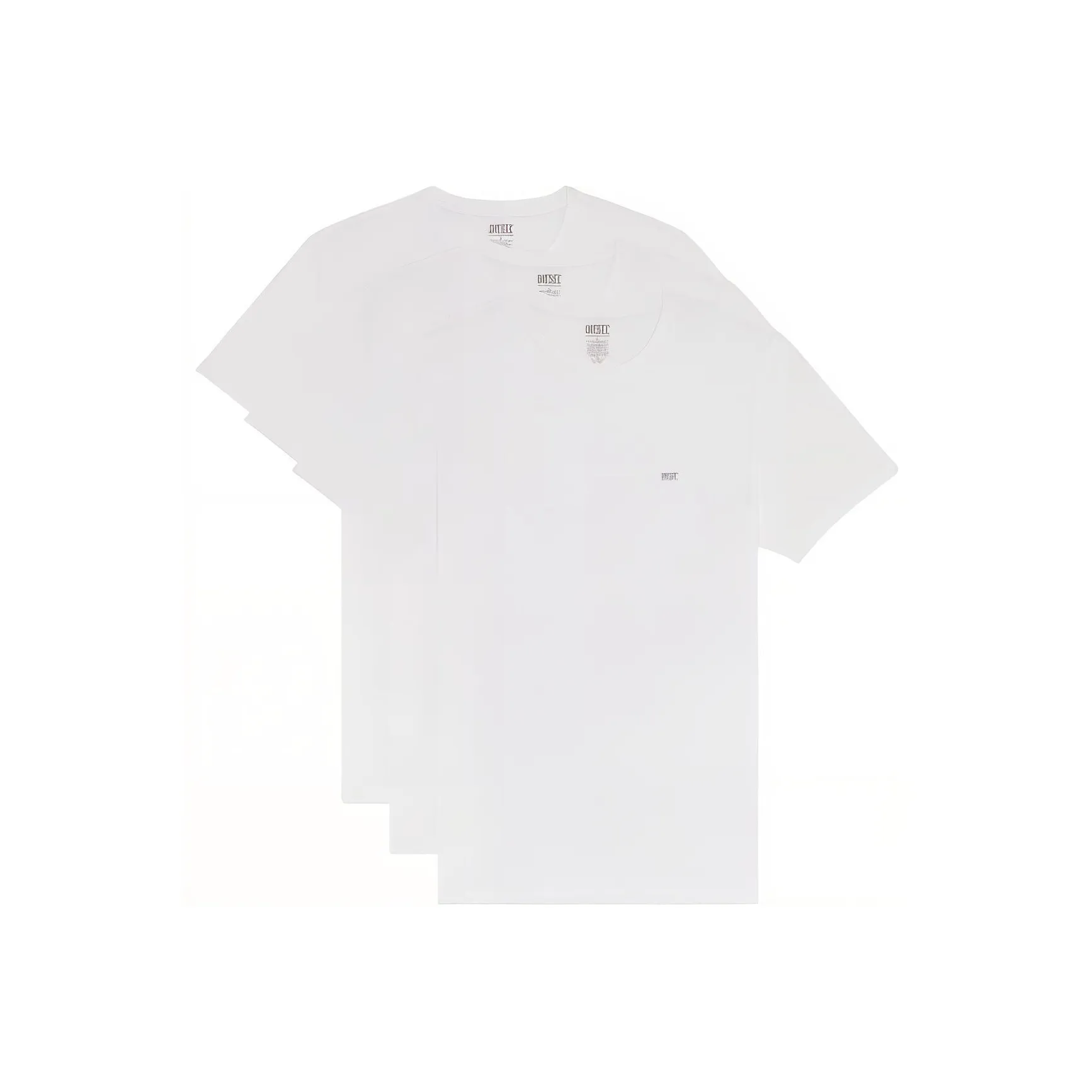 DIESEL Three Piece Round Neck T Shirt Set T Shirt Men's 3 Pack White