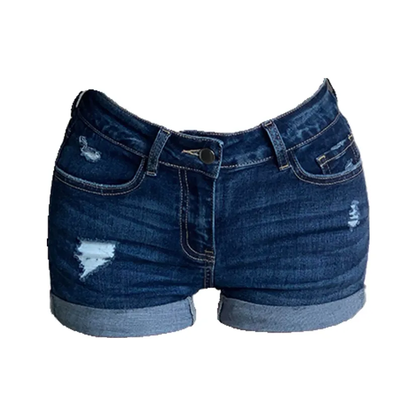 XDFM Темно-синие женские джинсовые шорты