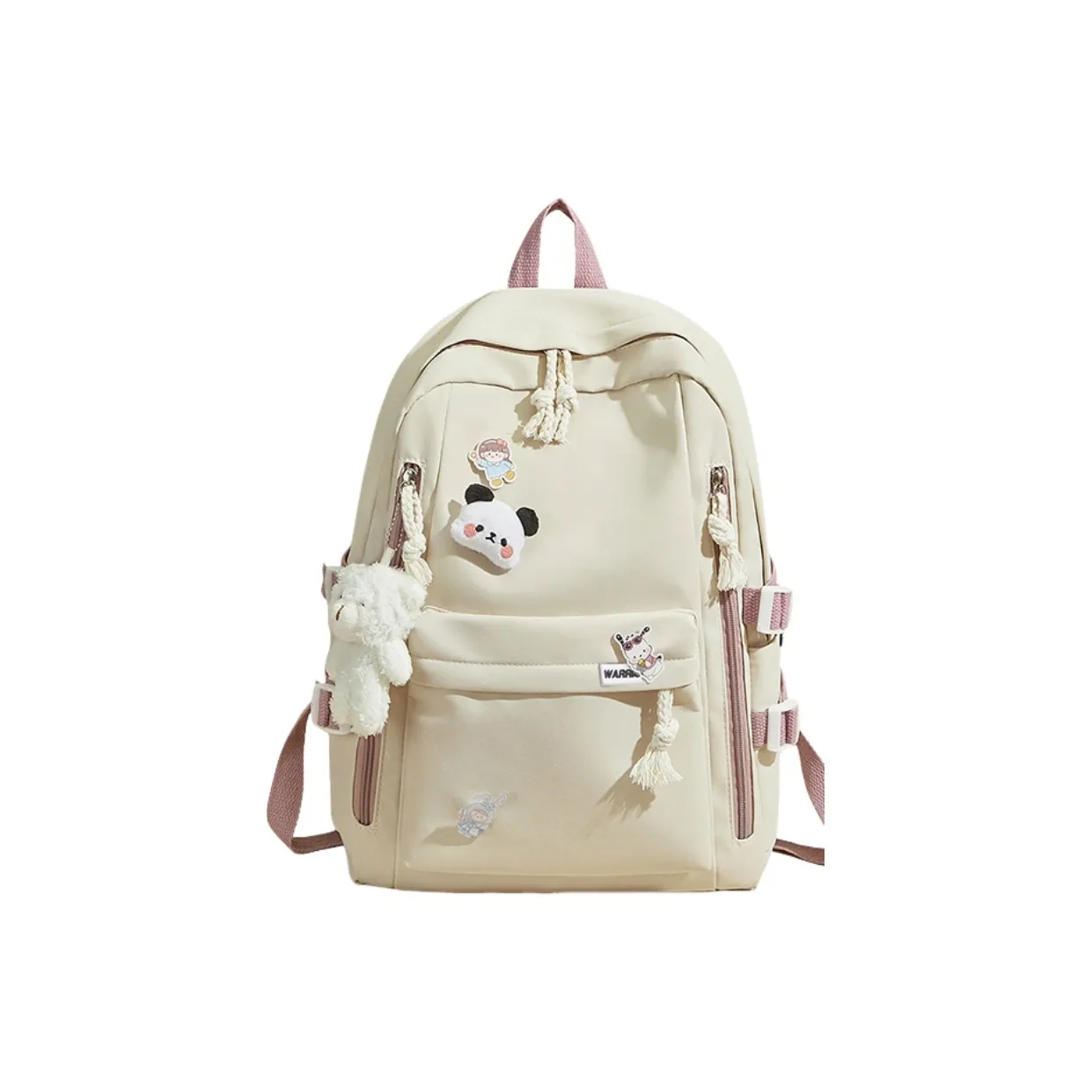 Warrior Nylon Fabric Backpack Large Women's White Bright/Steel Blue/Matcha/Lotus Color/Black