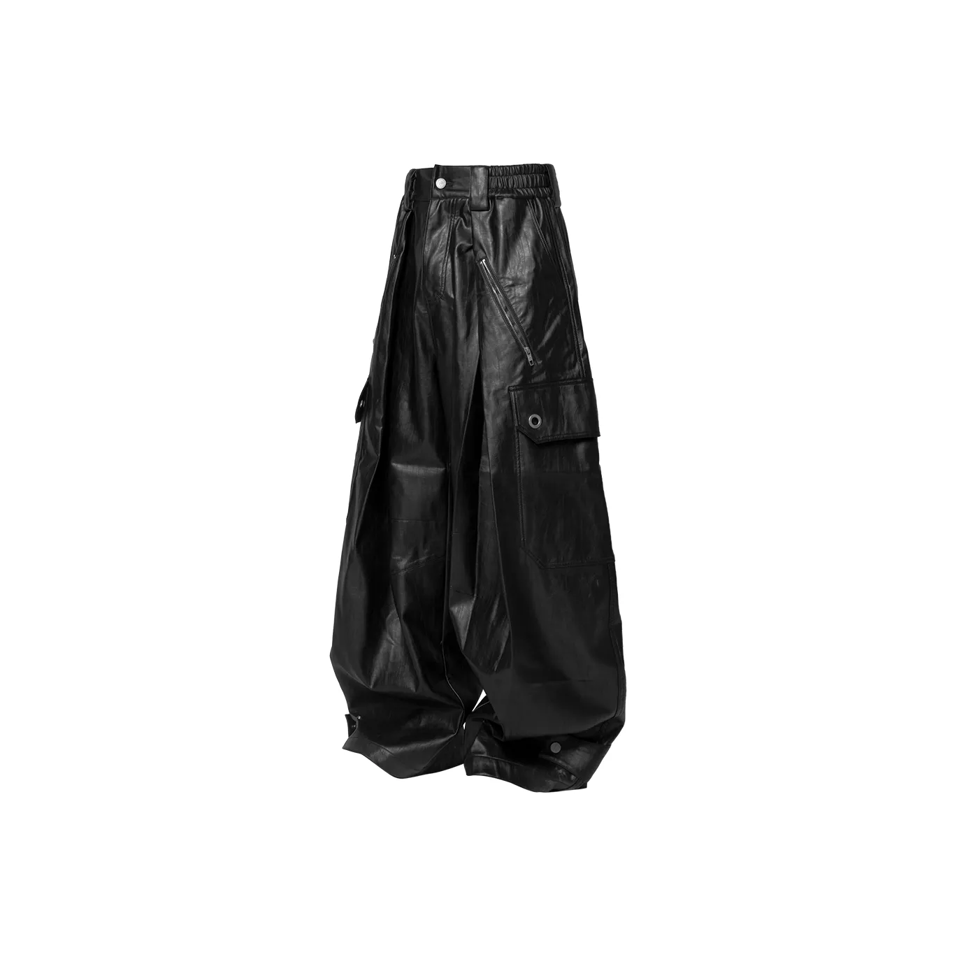 RELABEL Черные Мужские Кожаные Штаны