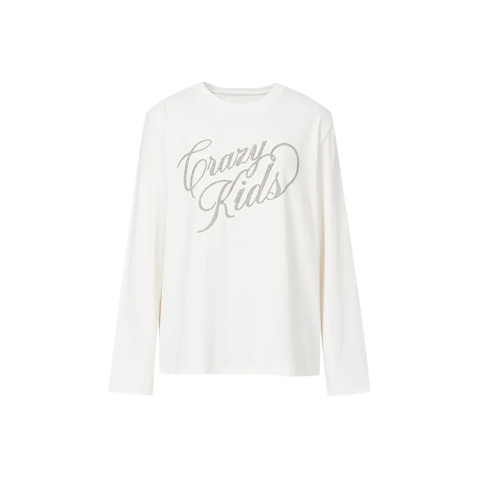 Hopeshow Длинный рукав Т-рубашка Женская